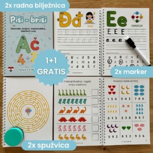 PIŠI–BRIŠI radna bilježnica hrvatska abeceda