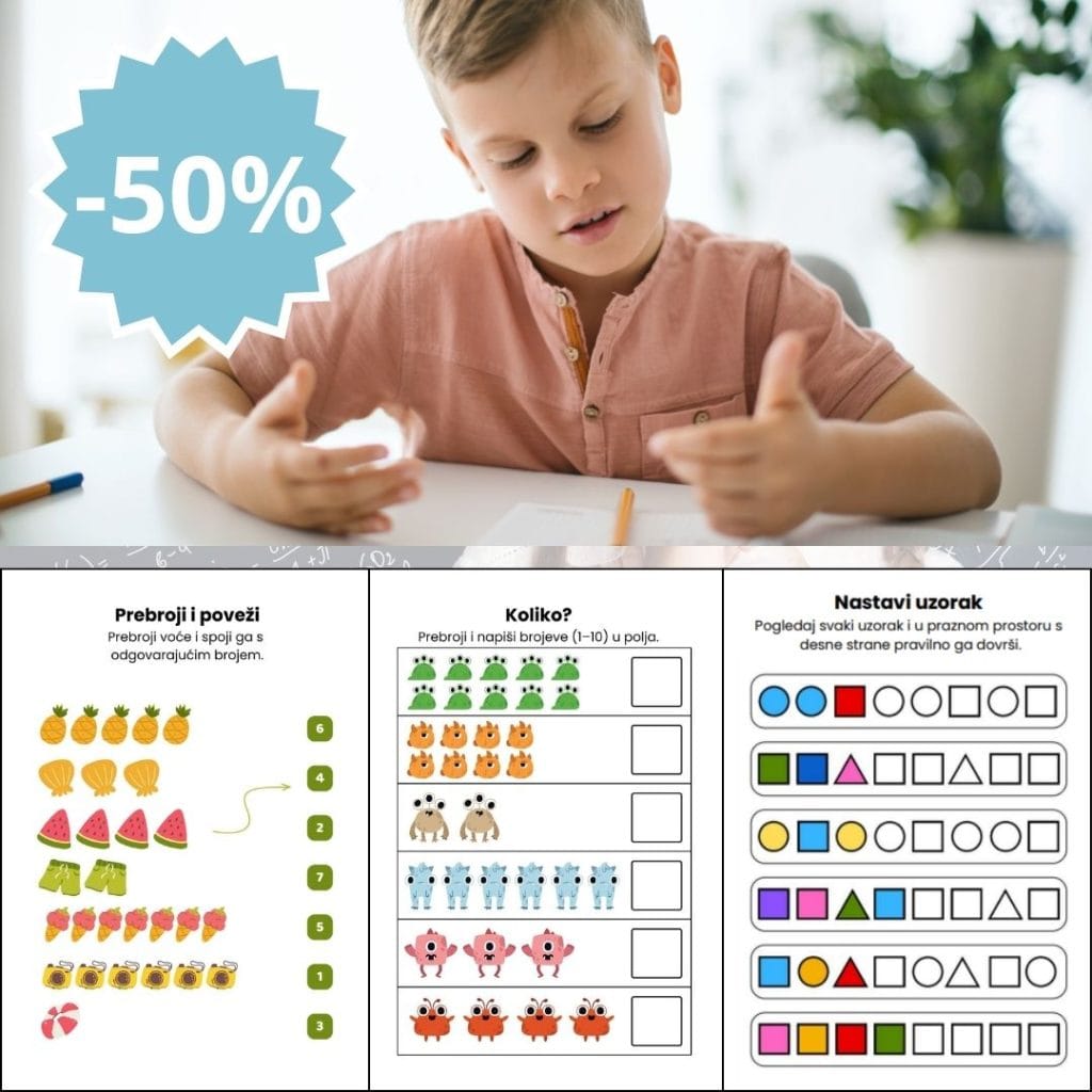 Zabavne matematičke aktivnosti: logika, brojanje, uzorci (PDF–140 stranica)