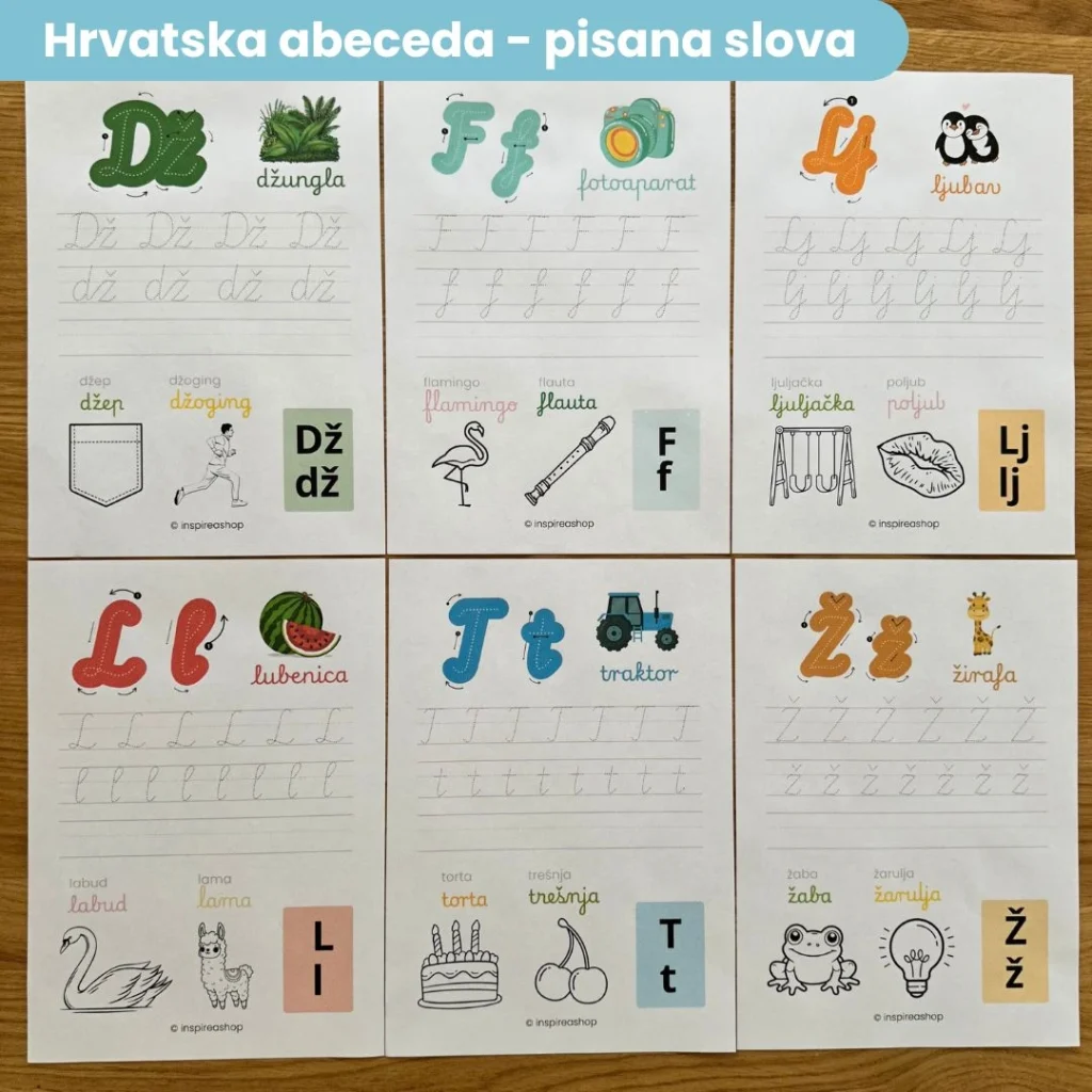 hrvatska pisana slova, križaljke, zagonetke, anagrami