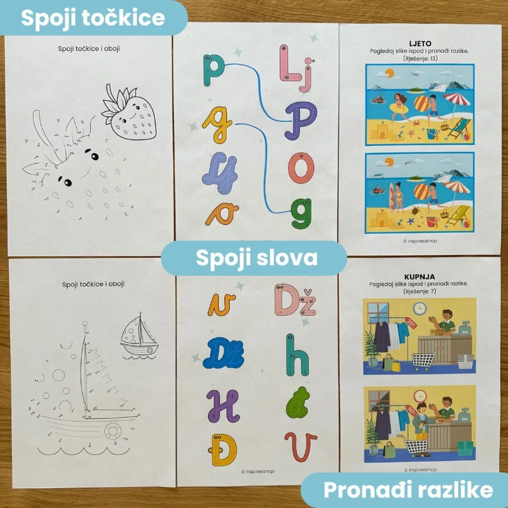 hrvatska pisana slova, križaljke, zagonetke, anagrami
