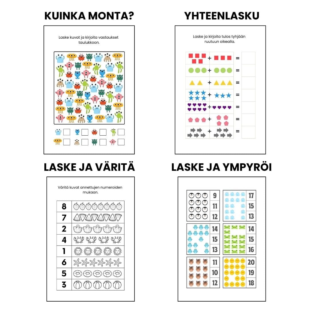 Loogista ajattelua, laskemista ja kuvioita