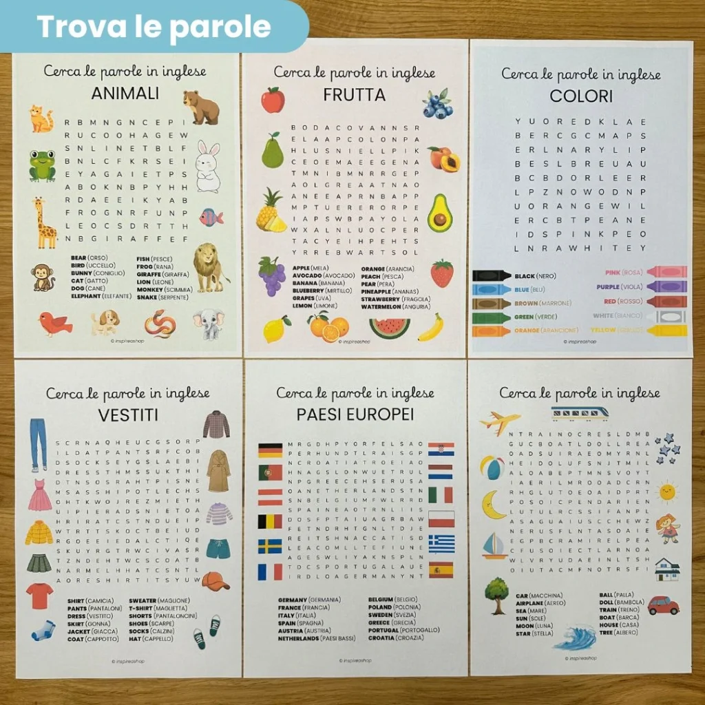 Pacchetto estivo mega: alfabeto italiano, cruciverba, indovinelli, trova le differenze e unisci i puntini