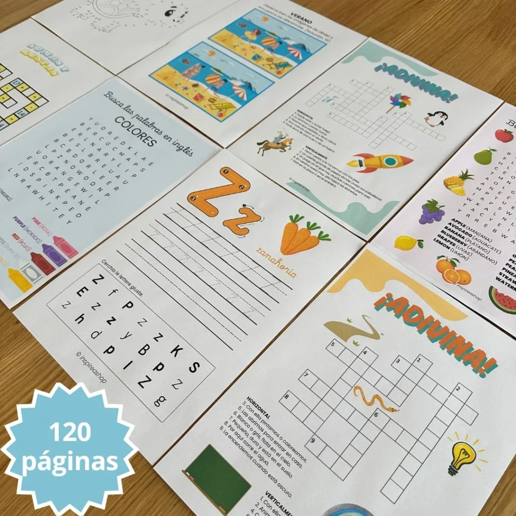 Abecedario español, crucigramas, adivinanzas