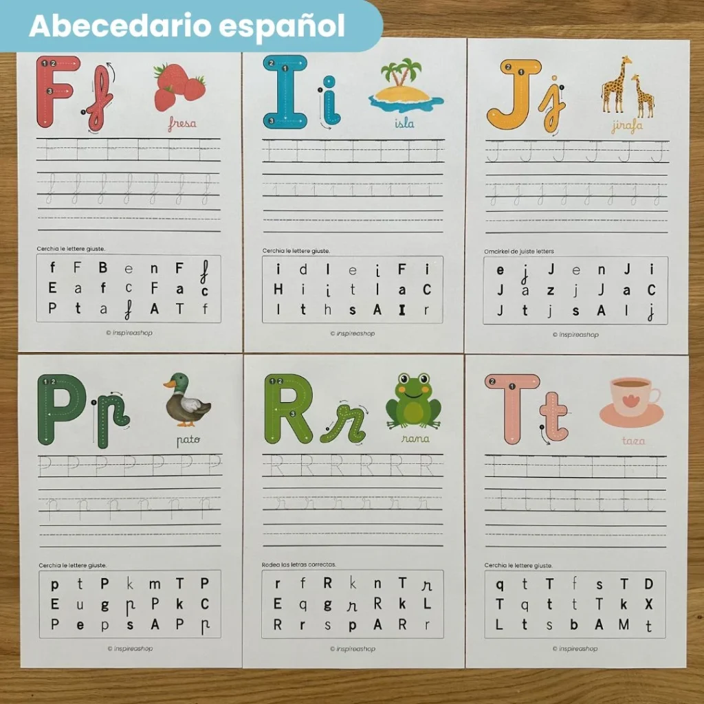 Abecedario español, crucigramas, adivinanzas