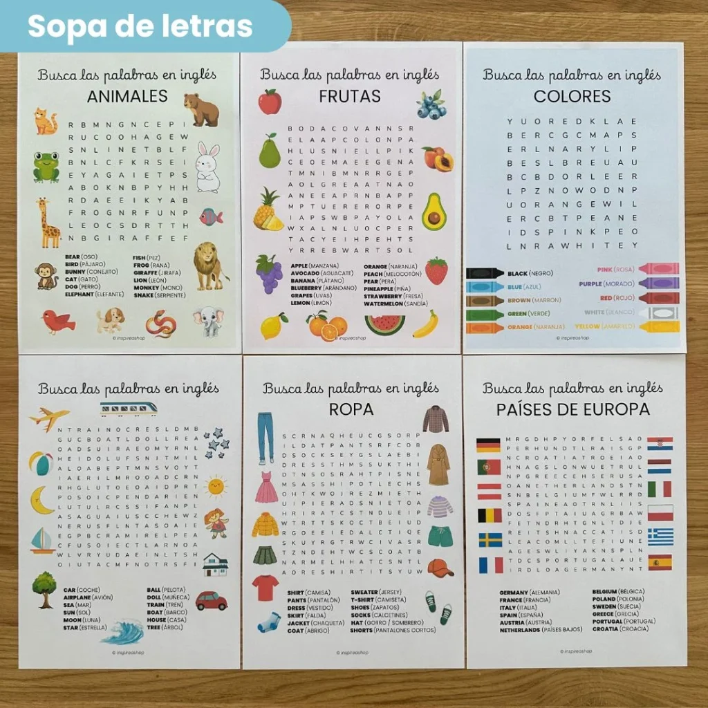 Abecedario español, crucigramas, adivinanzas