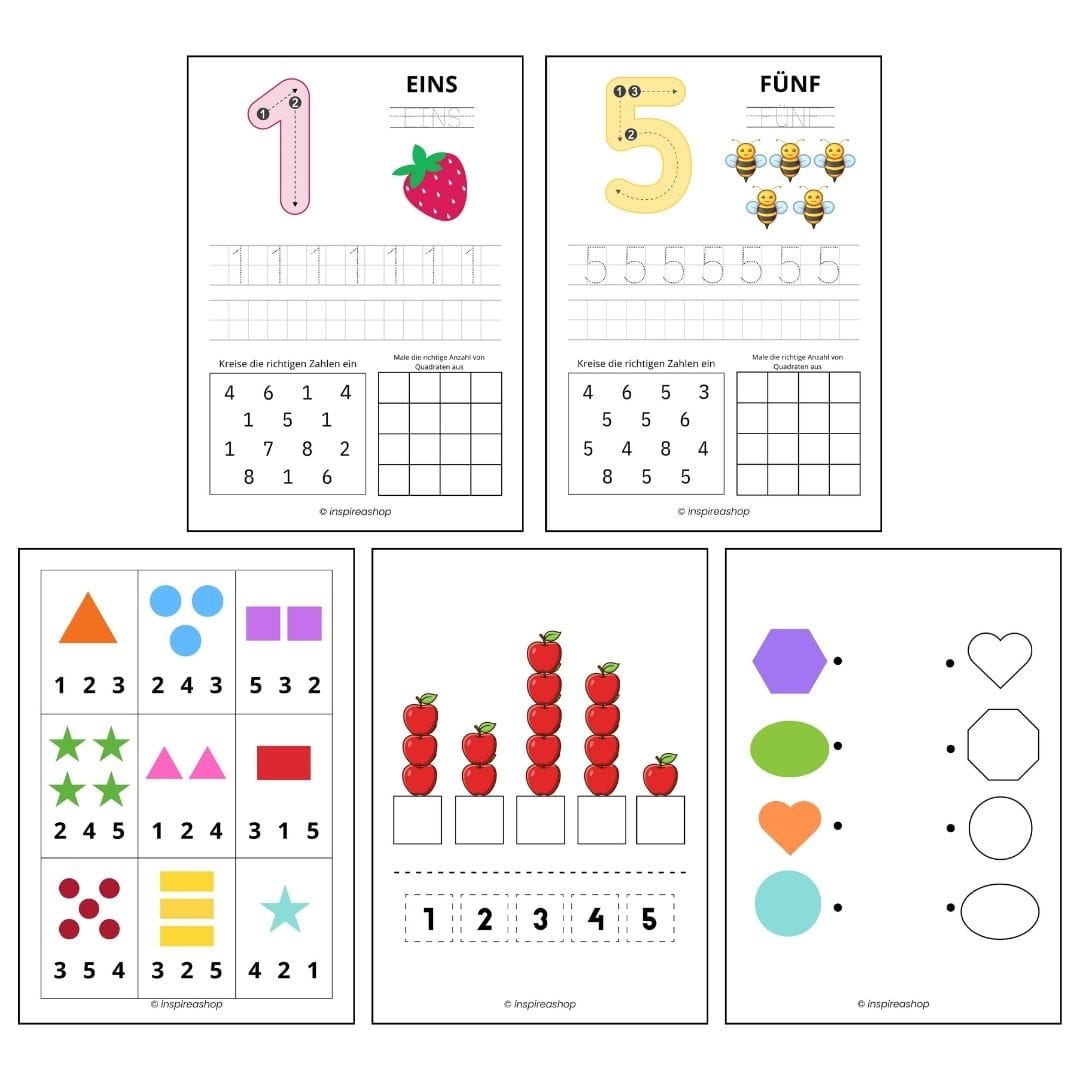 Montessori Megapaket: Deutsches Alphabet, Zahlen