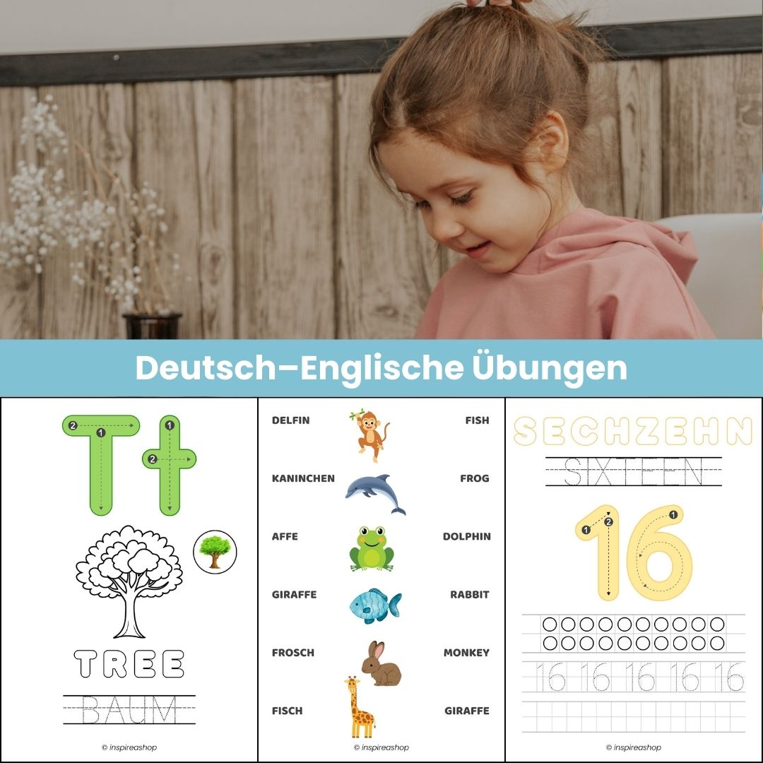 2-in-1: Montessori-Paket + Englisch für die Kleinsten (PDF mit 200 + 170 Seiten)