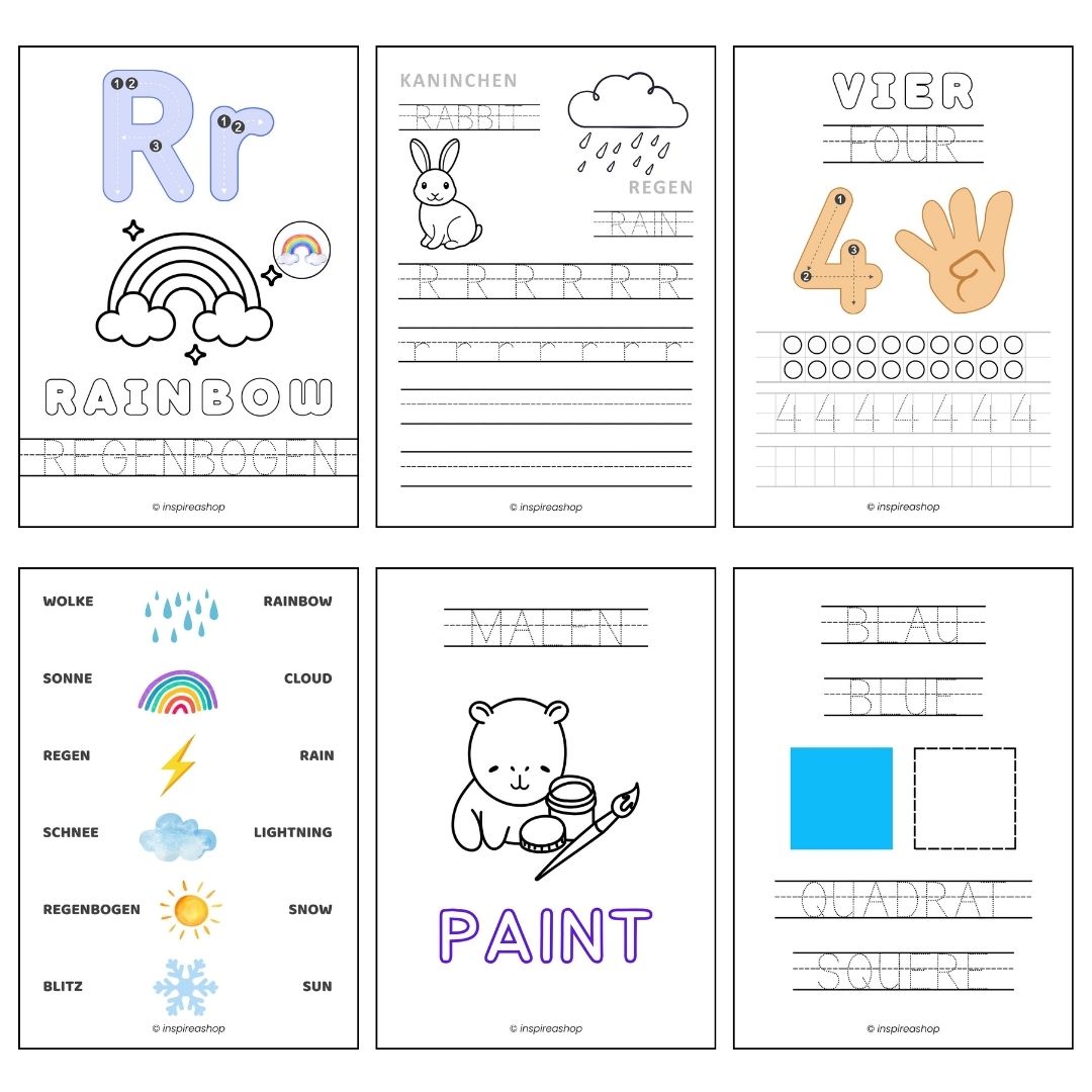 2-in-1: Montessori-Paket + Englisch für die Kleinsten (PDF mit 200 + 170 Seiten)
