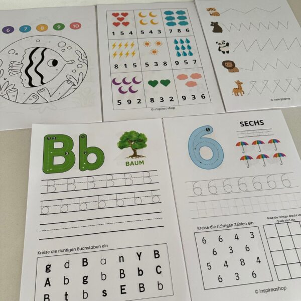 2-in-1: Montessori-Paket + Englisch für die Kleinsten (PDF mit 200 + 170 Seiten)
