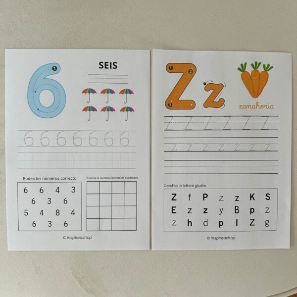 Montessori Mega Pack: abecedario español, números, matemáticas, patrones y dibujos para colorear