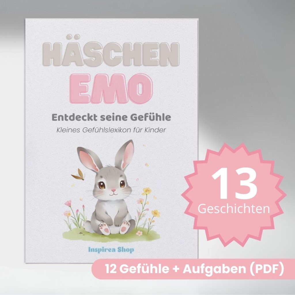 HÄSCHEN EMO ENTDECKT SEINE GEFÜHLE – kleines Gefühlslexikon für Kinder (13 Geschichten + Aufgaben – PDF)