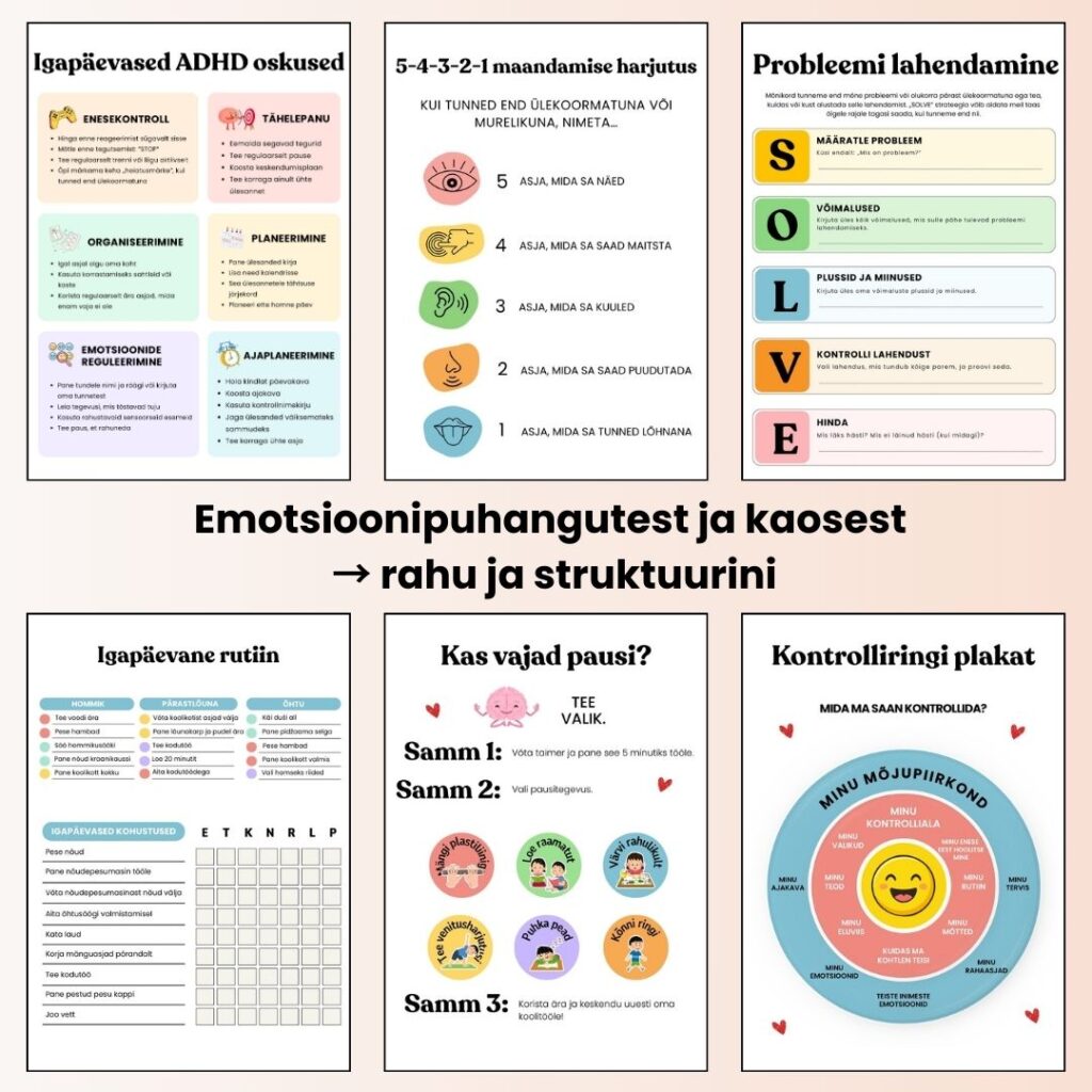 ADHD rahu, keskendumise ja rutiinide süsteem