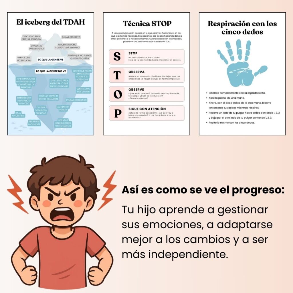 Sistema de calma, concentración y rutinas para niños con TDAH 