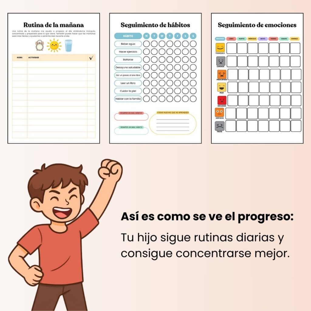 Sistema de calma, concentración y rutinas para niños con TDAH 