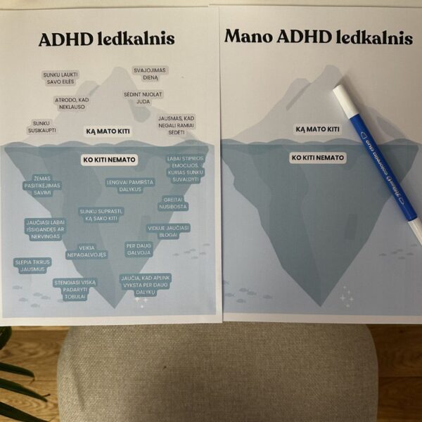 ADHD ramybės, dėmesio ir rutinų sistema