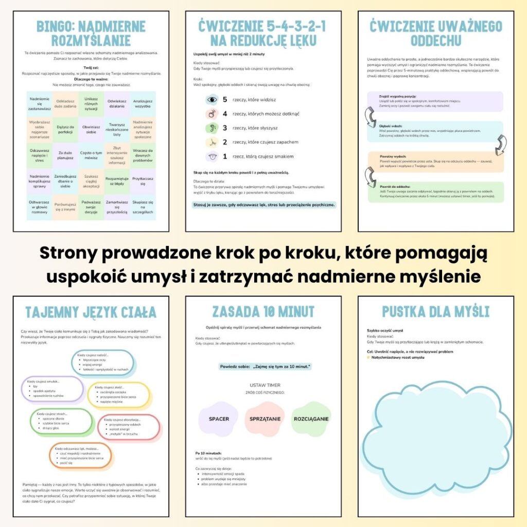 Zatrzymaj nadmierne myślenie i uspokój swój umysł