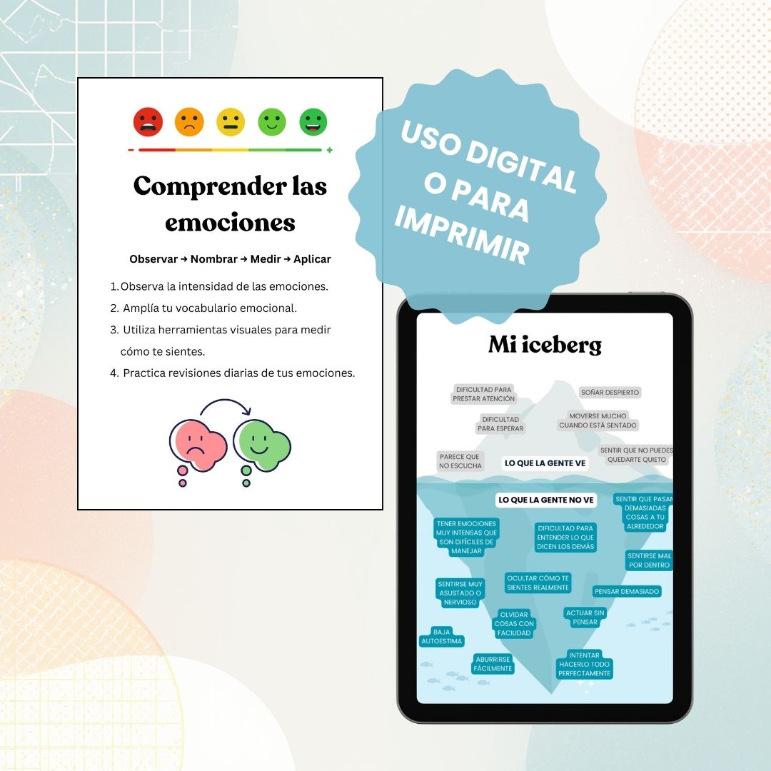 Un práctico sistema en PDF de 50 páginas diseñado para ayudar a los niños a gestionar emociones intensas, frustraciones diarias, rutinas y momentos de desbordamiento emocional