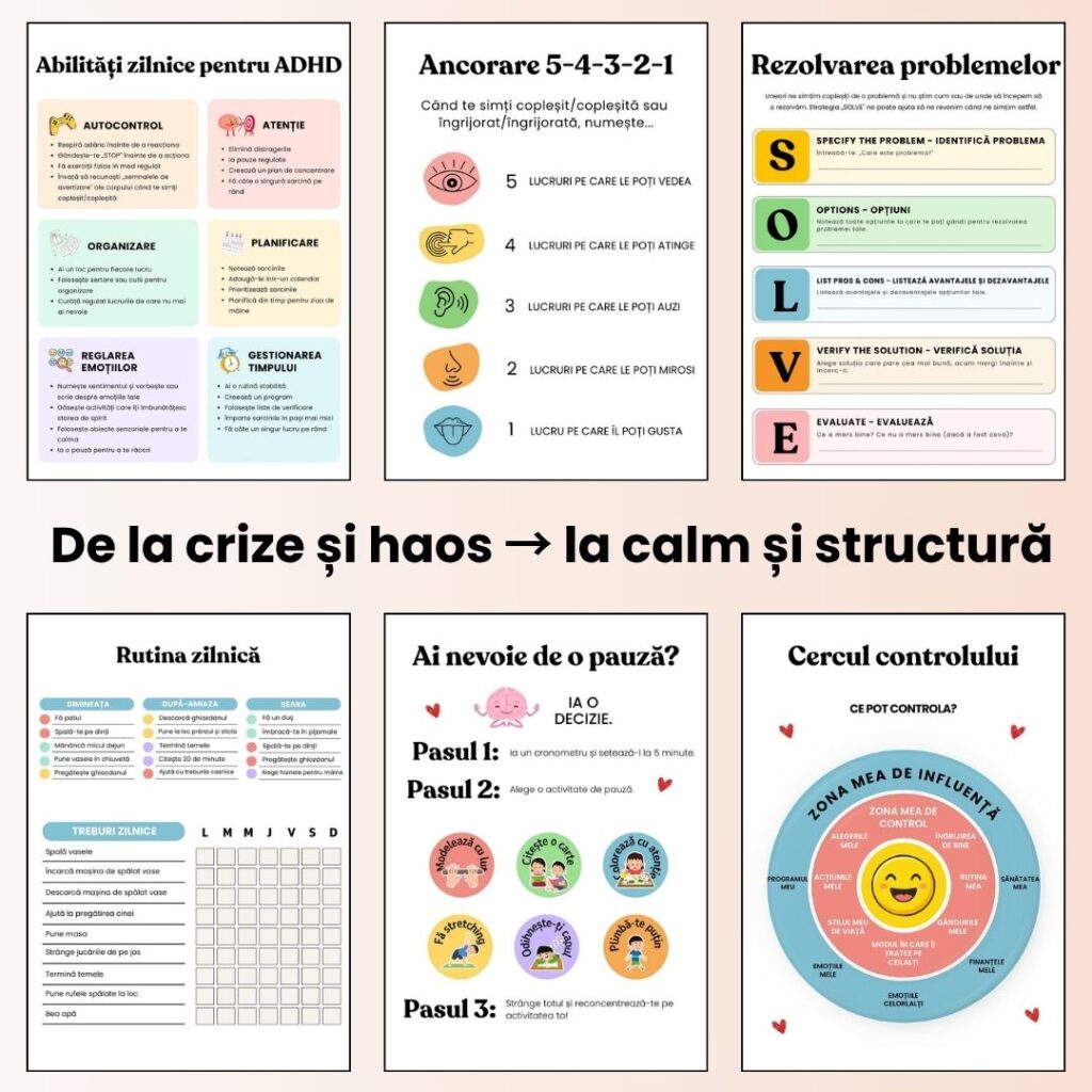 Sistem pentru Calm, Concentrare și Rutine în ADHD 