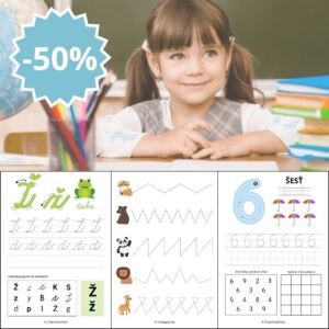Montessori Mega balík: slovenská abeceda, čísla, matematika, vzory a omaľovánky